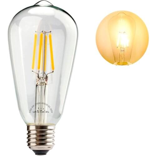 Retro Bulb Light Antique Fixtures Edison Bulb E27 4W 6W 8W Vintage E27 LED Bulb Lamp AC85-265V LED Filament Light Candle Light