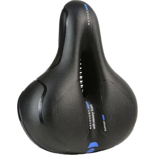 Bike Saddle Silicone Soft Unisex Cushion PU Leather Surface Silica Filled Gel Comfortable Cycling Seat Shockproof