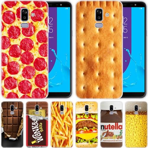 Silicone Case Food Dessert Chocolate beer cheese for Samsung Galaxy J8 J7 J6 J4 J2 2018 Core J3 2016 J5 2017 EU J4 Plus J7 Prime