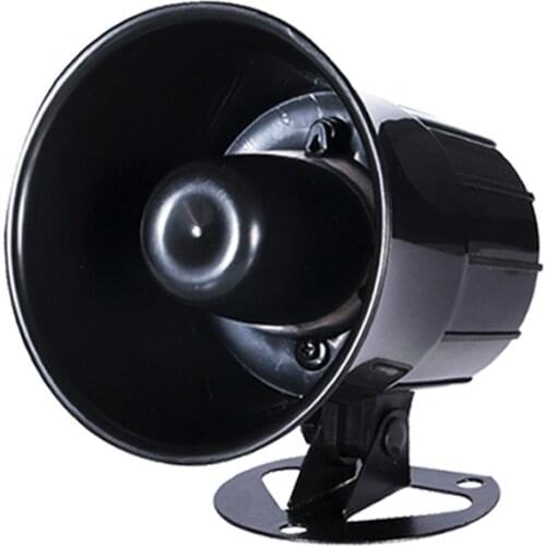Home Security System with Bracke DC 12V Low Consumption ABS Durable Anti-theft Wired Alarm Horn Loud Sound Siren Speaker