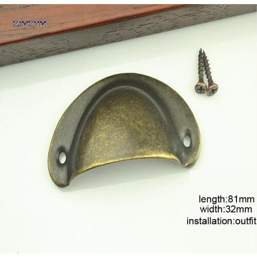 Vintage Cabinet Knobs Shell and Handles Cupboard Door Cabinet Drawer Furniture Antique Handle