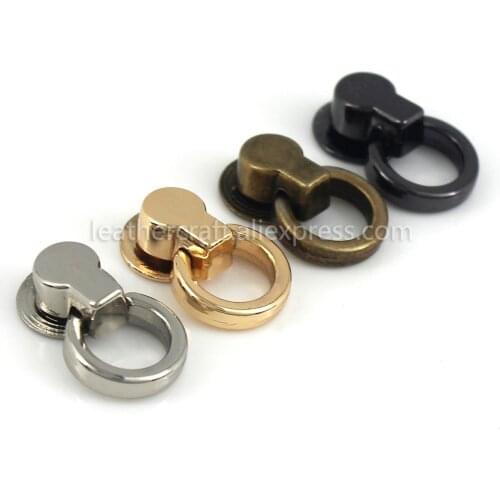 10pcs Metal Bag Side Tiny Anchor Gusset Hanger Clamps Bag Side Edge Anchor Link Hardware with O Rings for Tiny Bag Purse