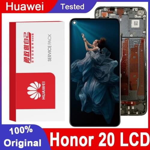 Original 6.26" Display Replacement with Frame For Huawei Honor 20 LCD Display Touch Screen Digitizer Assembly Repair parts
