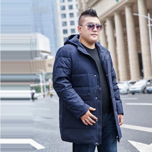 Winter Jacket Men Large Size L-12XL 13XL Long Hooded Warm Coat Mens Oversized Black Jacket Winter coat