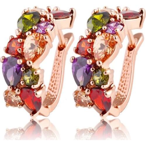 ZSLBS Hoop Earrings Fashion Jewelry For Women Cubic Zirconia Crystal Charm Earing Piercing Pendientes Mujer Boucle Oreille Femme