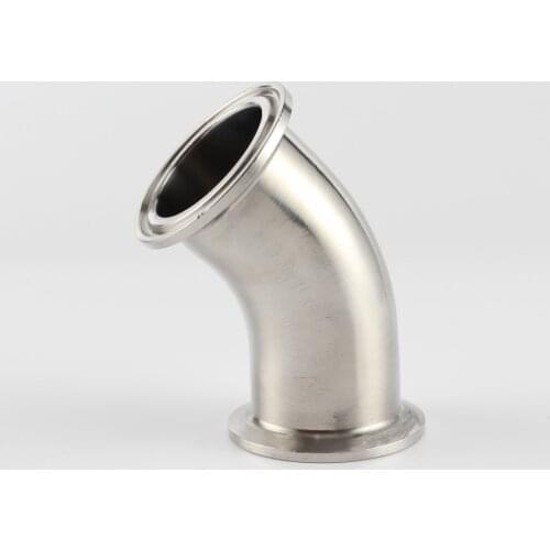 1,5 " 38cm (OD50.5) 2" 51cm (OD64) Tri-clamp elbow 45 degree bend pipe SS304