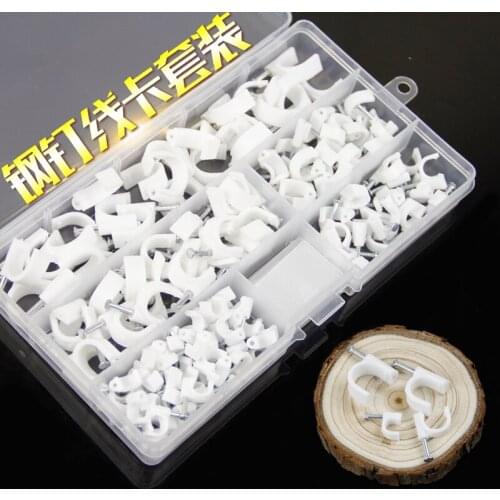 1box / lot Nail line card set fixed line card network cable telephone line fixed card wiring line card home kits