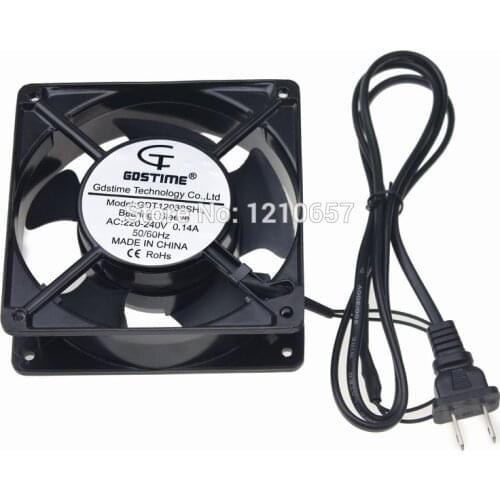 2pieces lot Gdstime AC 220V 240V 12cm 12038s 120x120x38mm Metal Industrial Cooling Fan