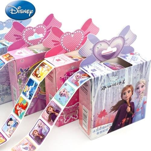200 Sheets In a Box Disney Cartoon Reward Stickers Frozen 2 Elsa Anna Snow White Sofia Princess Kids Removable Labels Stickers