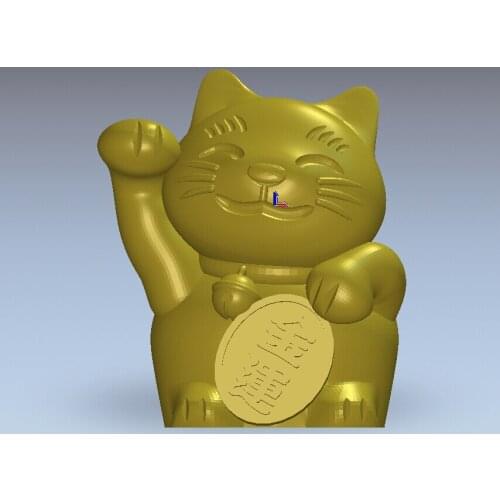 3d model relief for cnc machine in STL file format Lucky Cat