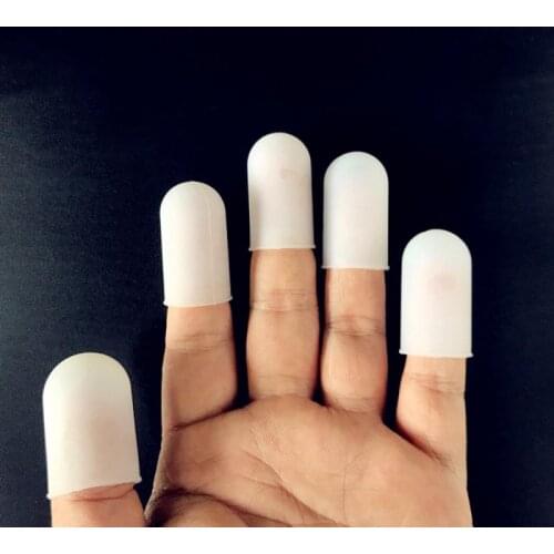 5Pcs/Set Silicone Fingers Cap Fingertip Protector Insulation Finger Guard Anti-skid Set Finger Cover Barbecue Kitchen Tools