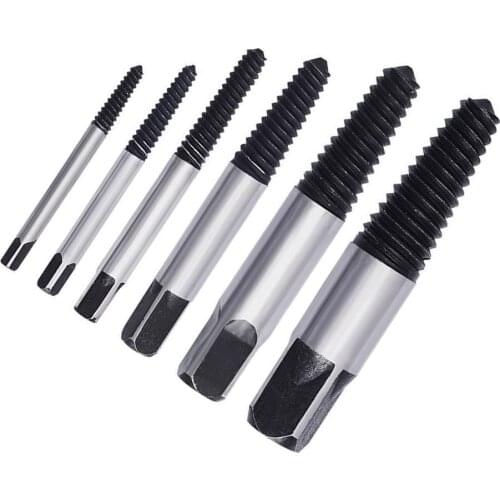 6Pcs/set Steel Damaged Screw Extractor Drill Bit Broken Speed Out Guide Set Broken Bolt Remover Easy Out Tool Accessories