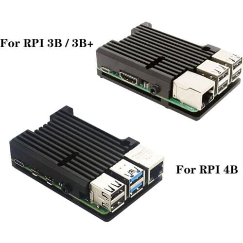 Raspberry Pi Aluminum Case Passive Cooling Allory for Raspberry Pi 4 Metal Box Enclosure for Raspberry Pi 3 Model B 3B B