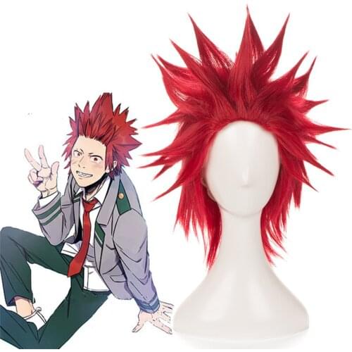 Anime My Hero Academia Cosplay Wigs Kirishima Eijiro Cosplay Wig Halloween Party Boku no Hero Academia Synthetic Wig