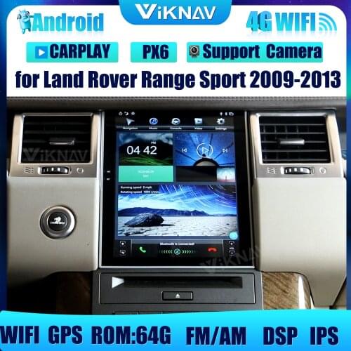 2din PX6 Android Stereo Receiver Car Radio for Land Rover Range Sport 2009-2013 GPS Navigation HD Screen DVD Multimedia Player