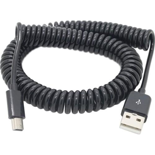 Car use Mp3 Mp4 Cable Helical spring telescopic Mini USB line 5P T interface charging data transfer Car 5P Mini USB Cable