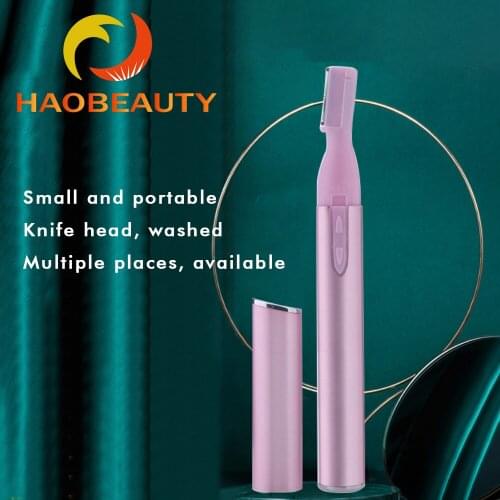 Electric Eyebrow Trimmer Eye Brow Epilator Mini Shaver Razors Women Portable Facial Body Hair Remover With Battery