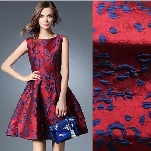 140cm width France Imported Metallic Jacquard Brocade Fabric,3D jacquard yarn dyed fabric patchwork for Women Coat Dress Skirt
