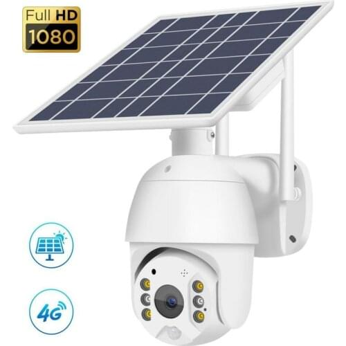 Wifi Version /4G Version Solar Panel Camera PTZ 1080P Outdoor Security Wireless Monitor Waterproof CCTV Smart Home Surveillance
