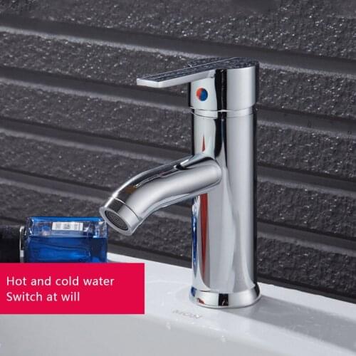 Classic Water Faucet Single Handle Hot Cold Water Mix Faucets Wash Basin Sink Tap Crane Deck Mounted For Home Kitchen Bathroom