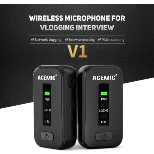 ACEMIC VLOG100 V1 MINI Vlog Microphone Video Microphone for DSLR Camera and Smartphone
