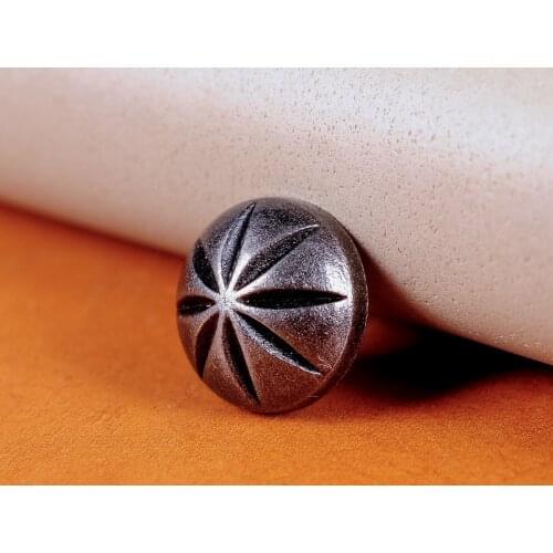 30pc HANDMADE LEATHER CRAFT FLORAL ENGRAVED SLIVER CONCHOS RIVET STUD RIVETBACK