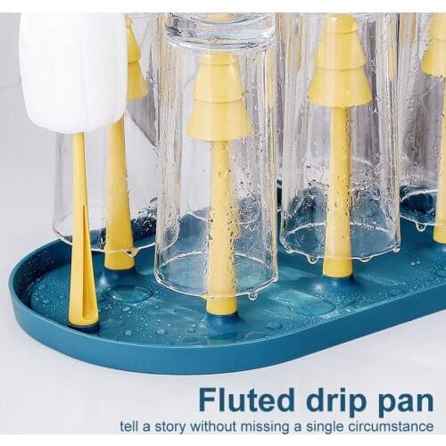 Creative Plastic Forest Cup Holder Bottle Drain Rack Household Drain Bottle Holder Cup Storage Rack Multifunctional Glass Holder