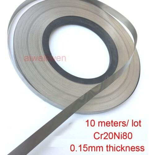 0.15mm Cr20Ni80 Nickel chrome belt Sealing machine heating wire Vacuum packing heat strip heat sealer Electric leaf heater band