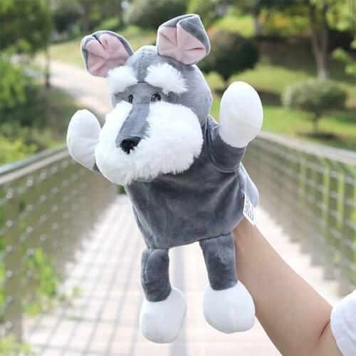 Cute Cartoon Dog Doll Kids Glove Hand Puppet Plush Finger Toys Child Funny Toys Baby Girl Boy Family Education Toy Full Dolls