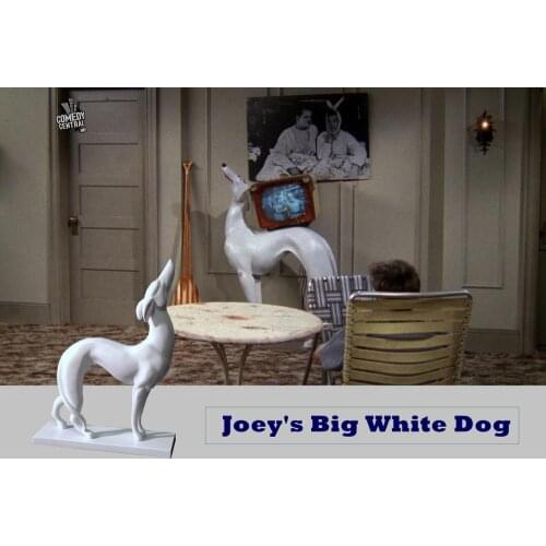New Friends Joey Big white dog Resin Desk Decoration Car Decoration