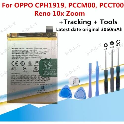 New Original 3500mAh Battery BLP705 for OPPO CPH1919, PCCM00, PCCT00, Reno 10x Zoom +Tracking + Tools