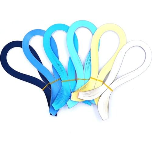 5mm Strips quilling material Blue sea color sets DIY Roll paper pieces