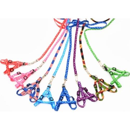 1.2M Adjustable Cat Dog Collar Leash Doggie Lead Harness Chest Back Belt Traction Rope Puppy Walking Leashes Pet Supplies 1pcs