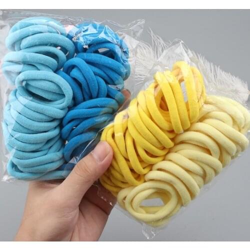 50Pcs/Lot Women 4cm Nylon Elastic Rubber Band Headwear Girl Simple Ponytail Holder Hair Bands Fashion Head Rope Hair Accessories