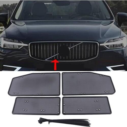 For Volvo XC60 2018 2019 2020 Car accessories metal front grid insect screen dust proof garbage stainless steel net 4pcs/set