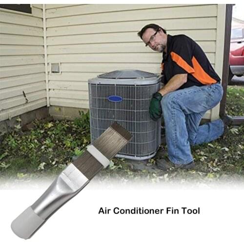 Air Conditioning Fin Cleaning Comb Stainless Steel Fin Straightener Brush Air Conditioner Cleaning Tool