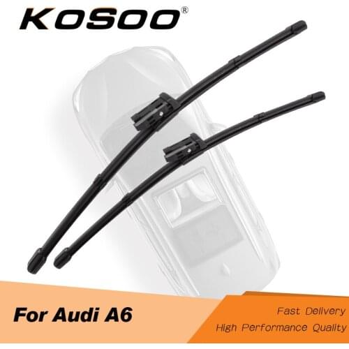 KOSOO For AUDI A6 C5 C6 4F C7 Model Year From 1997 To 2017 Car Windscreen Wiper Blades Fit Hook/Slider/Claw/Push Button Arms
