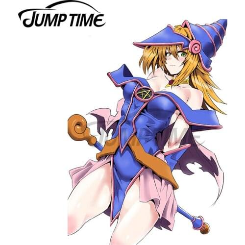 Jump Time 13 x 9.2cm Magician Girl Personality Creative Car Stickers Vinyl Graffiti Windows Sticker Body for Car Decal