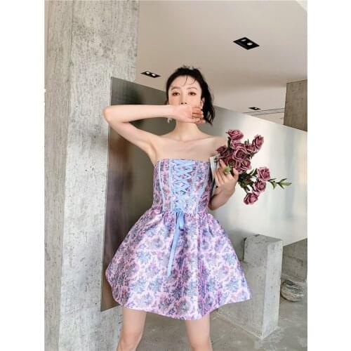 High Quality New 2021 Fashion Party Dresses Royal Lace Sexy Princess Corset Dress