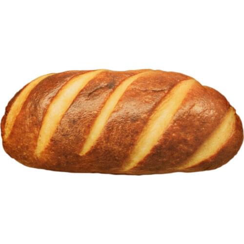 Funny 3D Simulation Bread Shape Pillow Soft Lumbar Back Cushion Plush Stuffed Toy for Home Decor