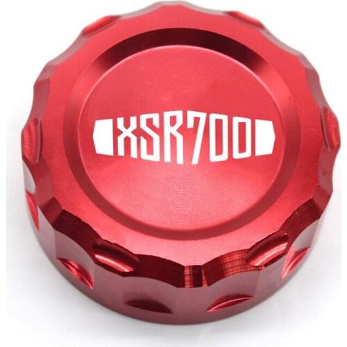 For Yamaha XSR700 XSR 700 Motorcycle Rear Brake Cylinder Fluid Reservoir Cover Cap Motorbike CNC Accessories With XSR700 LOGO