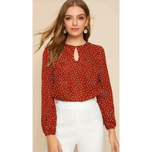 Lantern Sleeve Blouse Polka Dot Harajuku Womans Tops Clothing Fashionable Long Sleeve Casual Europe America Spring Summer 2020