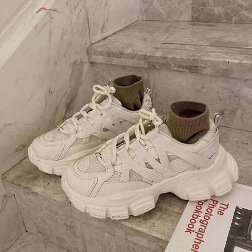 2021 Summer Spring Women Sneakers Platform Casual Vulcanize Shoes Trainers Women Fashion Luxury Designer Beige Black Sneakers