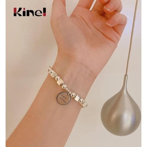 Kinel 925 Silver Bracelet Women Handmade Round Bead Bracelets Female Sterling Silver Korea Jewelry 2020 New