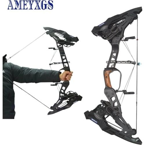 1pc 21.5-80lbs Archery Steel Ball Dual Purpose Compound Bow Speed 330/460FPS Carbon Handle Not Afraid DRY FIRE Shooting Hunting