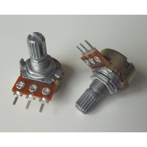 10pcs WH148 B1K B2K B5K B10K to B1M B2M Linear Potentiometer Shaft 15mm 20mm