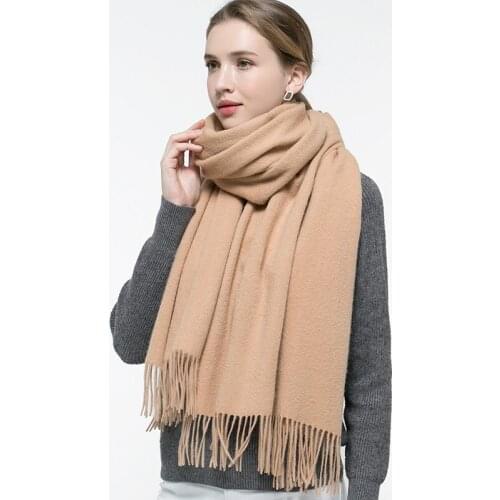 100% Wool Scarf for Women Shawls Wraps Winter Blanke scarf for Ladies Echarpe Mujer Warm Winter Cashmere Scarves Foulard Femme