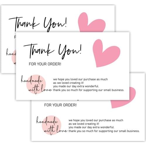 30pcs Thank You Cards for Supporting My Small Business Cards Customer Thank You for Your Order Card Greeting Cardstock for Party