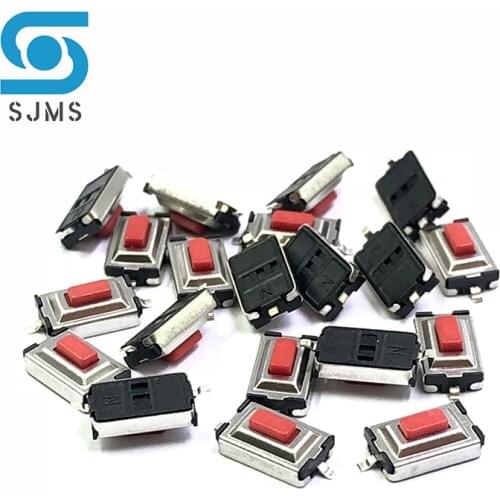 100pcs/lot Tact Touch Micro Switch 3X6X2.5 Tactile Push Button Switch 3*6*2.5 mm SMD Car Remote Control Key Button Switch