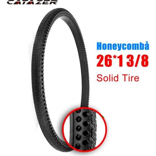26*1 3/8 Honeycomb Solid Tire Non inflation MTB Solid Fixed Gear Road Bike Tire 26x1 3/8 Bicycle Tire Cycling Tubeless Tyre